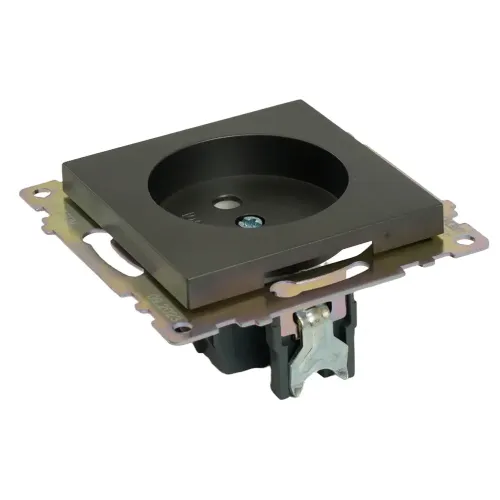 Розетка 2P Катрин графит с защитной шторкой GLS10-7109-06