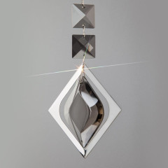 Светильник настенный EUROSVET 10110/1 хром/дымчатый хрусталь Strotskis