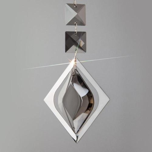 Светильник настенный EUROSVET 10110/1 хром/дымчатый хрусталь Strotskis