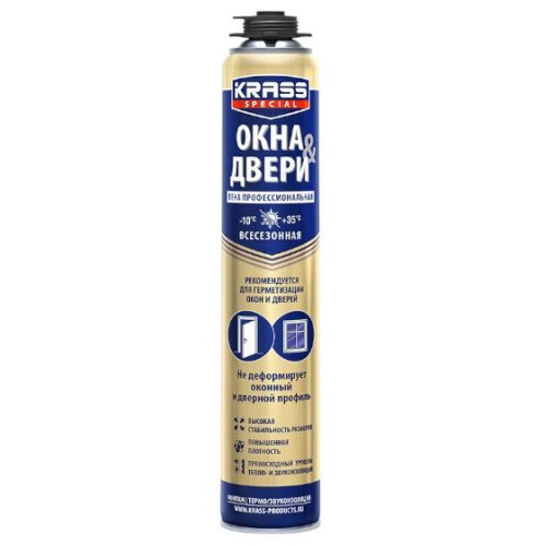 Пена монтажная KRASS Special для окон и дверей всесезонная  750мл (9591614)