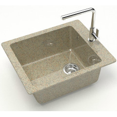 Мойка комп. глянц. MARRBAXX прямоугольная без крыла Z8/Q5 500х425х195мм, песочная, сифон
