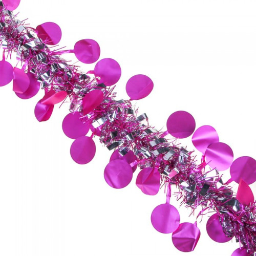 Мишура СНОУ БУМ (377-439) 200x10-15см с кружками, ПВХ, 8 цветов