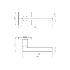 Ручки раздельные AJAX APOLO BL-24 черный (48233)