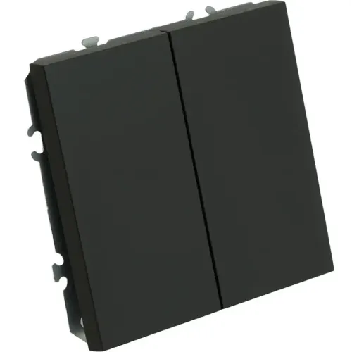 Выключатель 2-кл ЭМИЛИ черный RSW10-5104-05