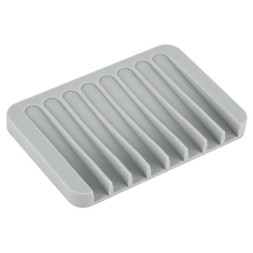 Мыльница РЫЖИЙ КОТ 11,3х8 см, силикон, серый 104261 (820201)