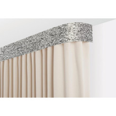 Карниз Ле-Гранд Стоун 2,4м (2ряд) кварц-серый с поворотами (3)