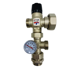 Смесительный узел для теплого пола TIM с термостатическим клапаном 130/180мм JH-1035