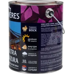 Декоративная пропитка для дерева Veres Ultra Lazura №12 Белый 2,7 л