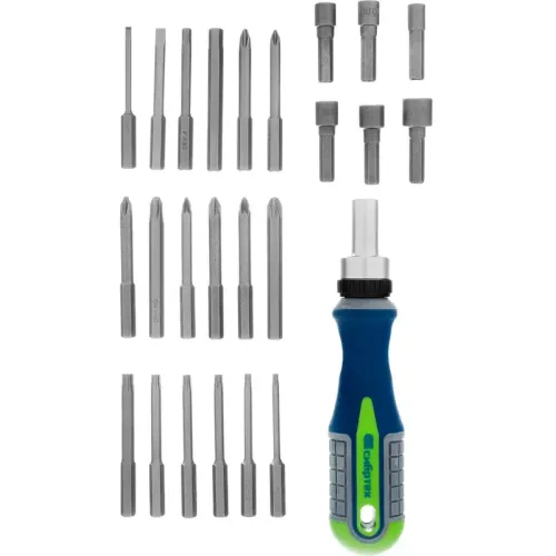 Отвертка СИБРТЕХ реверсивная 26 пр. (13376)