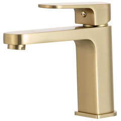 Смеситель для умывальника FRAP F1089-3, сатин золотой