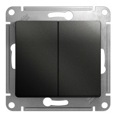 Выключатель 2-кл GLOSSA антрацит GSL000751