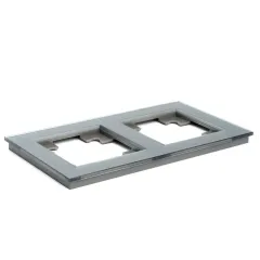 Рамка 2-пост Катрин стекло серебро GFR00-7002-03