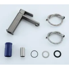 Смеситель для умывальника FRAP F10202-9 оружейная сталь