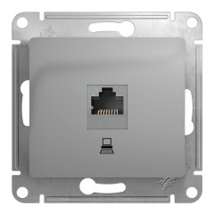 Розетка PC GLOSSA алюм. SchE GSL000381K