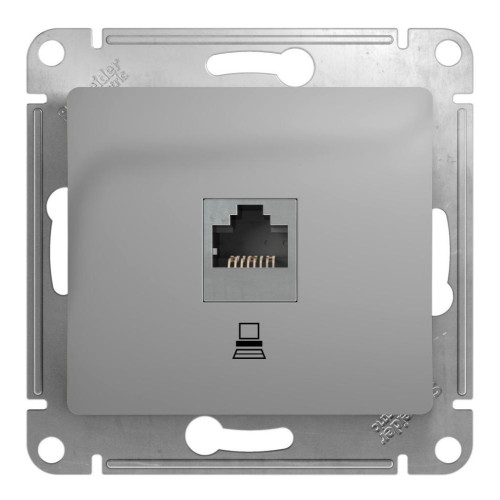 Розетка PC GLOSSA алюм. SchE GSL000381K