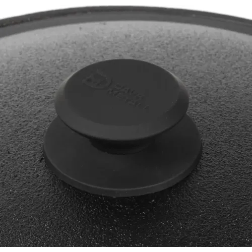 Казан УЗБЕКСКИЙ чугунный с алюминиевой крышкой, дно плоское, 8л Гурман (487479)