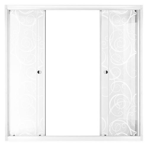 Душевое ограждение на ванну Тритон 1700х1475мм, Узоры, 2 створки