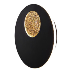 Светильник настенный EUROSVET 40150/1 LED черный/золото(6м2)