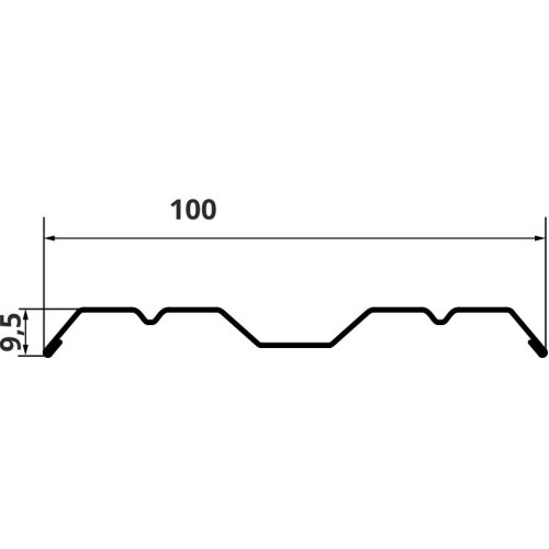 Штакетник Twin фигурный 0,45мм PE (RAL 8017 Шоколад) 1,3м