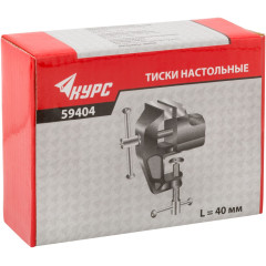 Тиски FIT 40мм настольные, облегченные (59404)