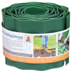 Лента бордюрная Волна H=15см, L=9м хаки д/газонов (284495)