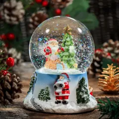 Фигурка декоративная Шар водяной со снегом 12*12*15см Y4-4230 (377776)