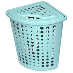 Корзина для белья 45 л угловая «Молетта», бирюзовая (5365584)