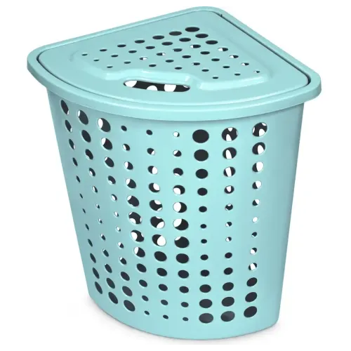Корзина для белья 45 л угловая «Молетта», бирюзовая (5365584)