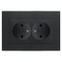 Розетка 2-ая 2P UNIVersal Афина в сборе графит A0102-Gr