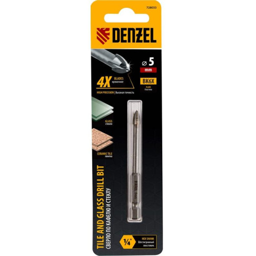 Сверло по керамической плитке Denzel 5мм (728033)