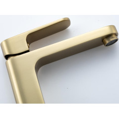 Смеситель для умывальника FRAP F1089-3, сатин золотой