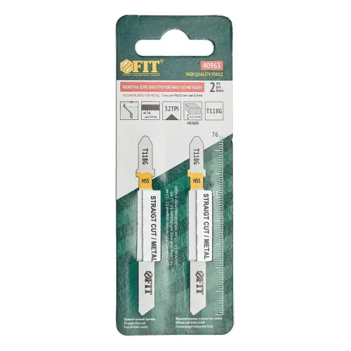 Пилки для лобзика FIT T118G 2шт.(40963)