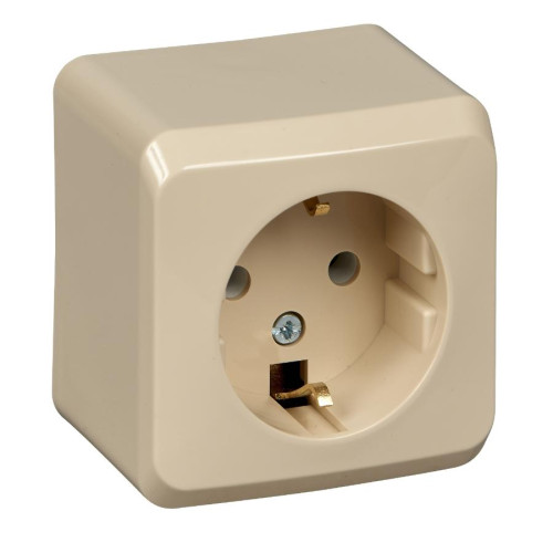Розетка О/У 2P+Е ЭТЮД слон.кость PA16-003K (67462)