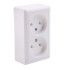Розетка О/У 2-ая 2P ХИТ белый RA16-237-B (571390)