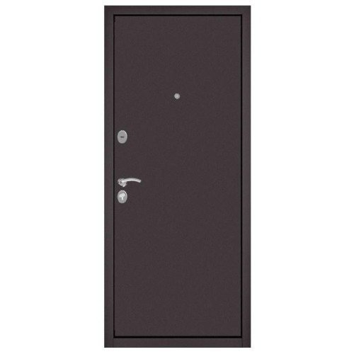 Дверь метал. Бульдорс-STEEL-60 HOME ECO, Букле шоколад, Букле шоколад (2050*960, Левая)