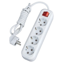 Удлинитель 4-мест. 10м 2P+Е с выкл.бел. 16А (ПВС 3х1) 1-2.SALE (860463)