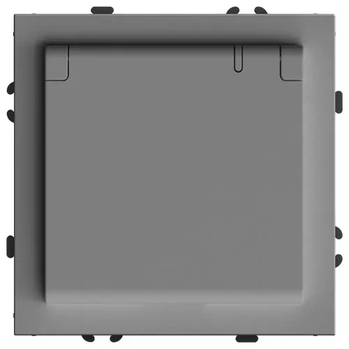 Розетка 2P ЭМИЛИ защ.шторки с крышкой платиново-сер RST16-5113-10