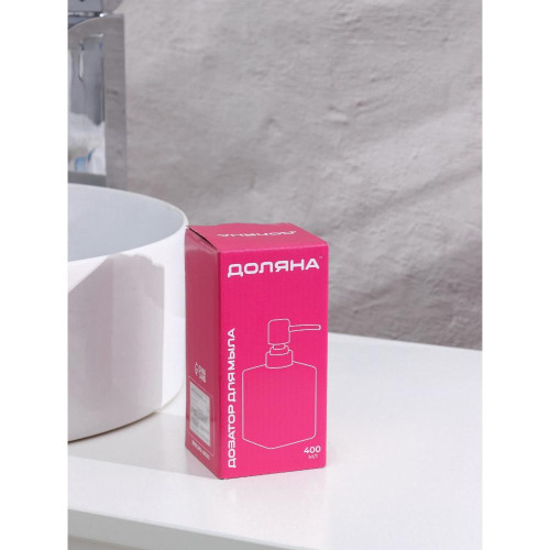 Дозатор для жидкого мыла Доляна Гранит коричневый 400мл