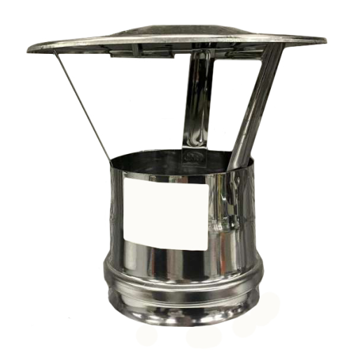 Дымоход зонт-Д 0,5мм Ф100 нержавеющая сталь (Феррум)