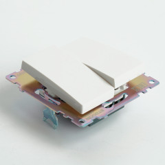 Переключатель 2-кл Катрин белый GLS10-7107-01