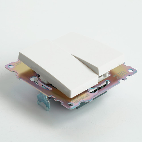 Переключатель 2-кл Катрин белый GLS10-7107-01