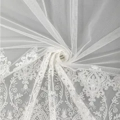 Тюль Ле-Гранд Долорес 300*260 белый с золотом