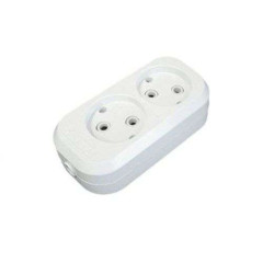 Колодка 2-пост. 2Р белая 10А TDM SQ1806-0012