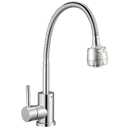 Смеситель для кухни SOLONE EZA4-A090, нерж. сталь, ф 35