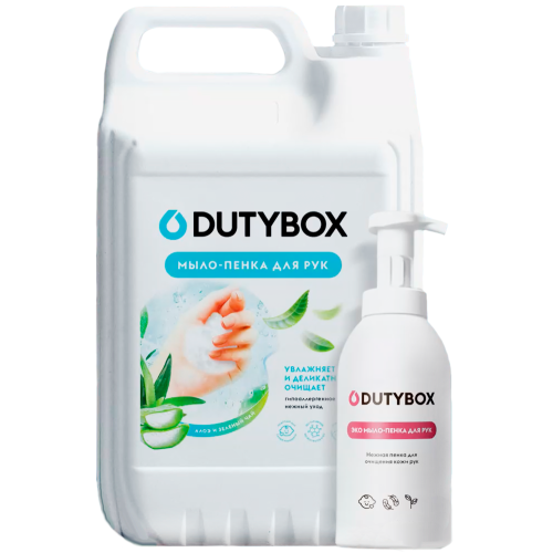 Мыло-пенка для рук с ароматом Алоэ и зеленого чая 5л +дозатор DUTYBOX (db-5189)