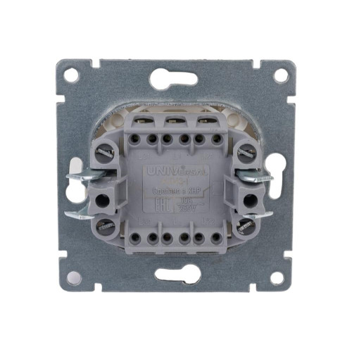 Выключатель 3-кл UNIVersal Афина 10A сл.кость A0043-I