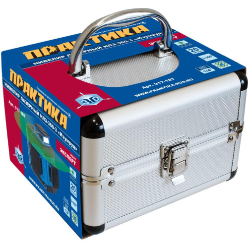 Уровень лазерный ПРАКТИКА НЛЗ-360-3, зеленый (917-187) (*30)