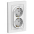 Розетка 2-ая 2P+E AtlasDesign шторки в сборе бел. SchE ATN000126