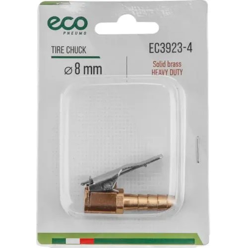 Адаптер пневмо ECO для подкачки шин (елочка 8 мм, латунь) (EC3923-4)