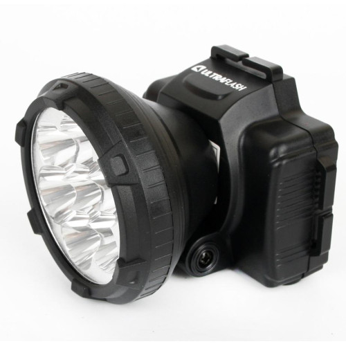 Фонарь налобный Ultraflash LED 5362 аккум 220В, черный, 7 LED, 2 реж